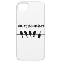 Pássaros em um fio - ouse ser diferente capa iPhone 5