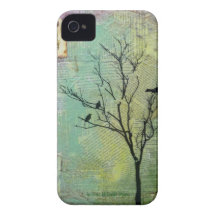 Pássaros no CaseMate da "necessidade" da árvore ma Capa De iPhone 4 Case-Mate