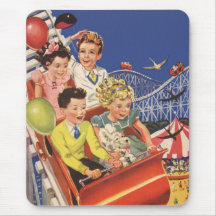 Passeio da montanha russa do cão dos balões das cr mouse pad