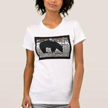 Pastando o urso preto tshirt