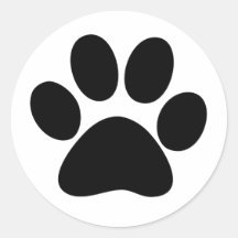Pata animal adesivos em formato redondos