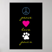 Patas do amor da paz poster
