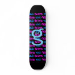 Patim das meninas demasiado! - Skate preto - (azul skates