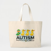 Patinho feio do autismo bolsa de lona