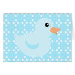 Pato de Bedotted no azul Cartao