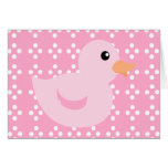 Pato de Bedotted no rosa Cartoes