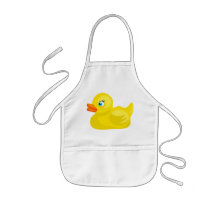 Pato de borracha amarelo aventais