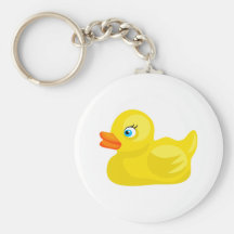 Pato de borracha amarelo chaveiro