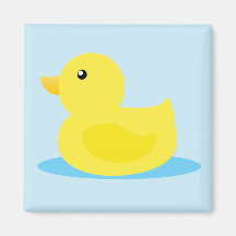 Pato do amarelo do tempo do banho imã