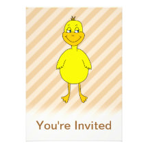 Pato dos desenhos animados convites personalizados