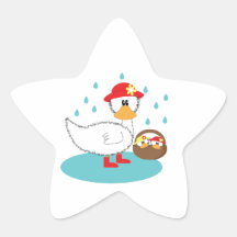 Pato & sua ilustração dos patinhos adesivo