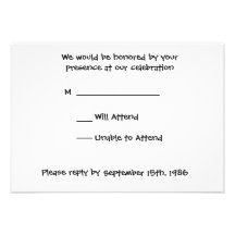 Pavão escuro que Wedding RSVP Convites Personalizado