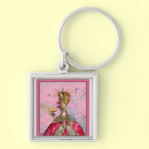 Pavões e bolos de Marie Antoinette porta chaves