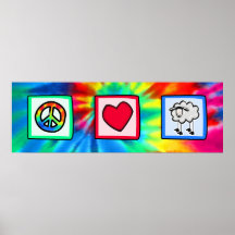 Paz, amor, carneiro posters