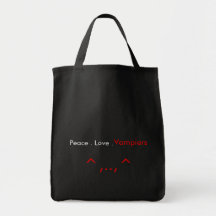 paz, amor, e saco dos vampiros bolsas