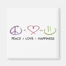 Paz + Amor = felicidade Imã