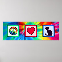 Paz, amor, gatos poster