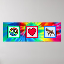 Paz, amor, pugilistas posters