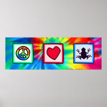 Paz, amor, sapos posteres
