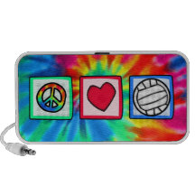 Paz, amor, voleibol caixinhas de som para notebook