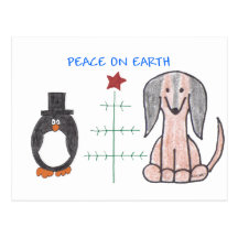 Paz de Brown do Dachshund na terra Cartão Postal