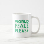 Paz de mundo por favor caneca