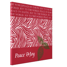Paz e alegria do Natal Impressão De Canvas Envolvida