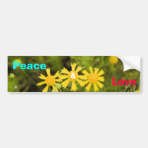 Paz e amor adesivos