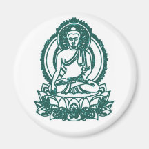 PAZ MEDITATING DE ASSENTO DE BUDDHA IMAS DE GELADEIRA