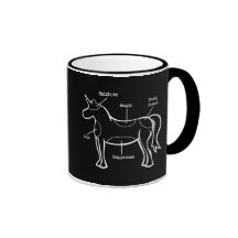 Peças do unicórnio caneca