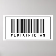 Pediatra do código de barras poster