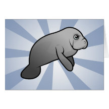 Peixe-boi bonito cartão