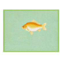 Peixe dourado cartão postal