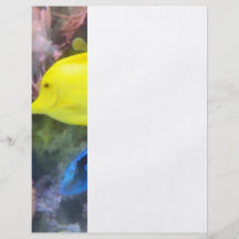 Peixes amarelos e azuis de Tang Panfletos Personalizado