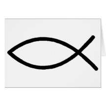Peixes cristãos cartões
