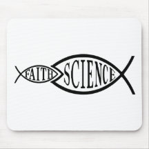 Peixes da fé dos trunfos da ciência mousepad