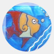 Peixes dos DooDles Adesivo