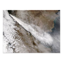 Pena da erupção do vulcão de Chaiten, o Chile Impressão De Foto
