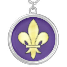 Pendente da flor de lis colar