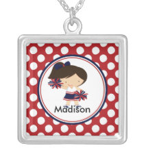 Pendente vermelho das bolinhas do cheerleader boni