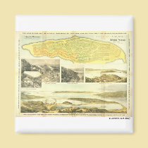 Península do Belvedere, Marin County, CA 1890. ímãs