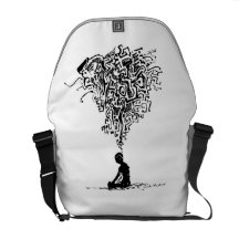 Pensador - a bolsa mensageiro do rickshaw