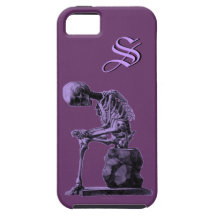 "Pensador de esqueleto " do vintage customizável Capa iPhone 5