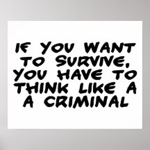 Pense como um criminoso posteres