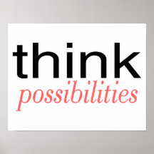 Pense o pêssego das possibilidades posters