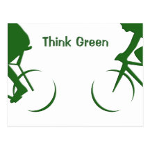 Pense verde cartao postal
