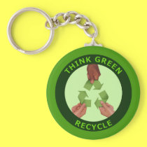 PENSE VERDE, RECICLAR porta chaves
