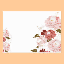 Peonies profile card cartões de visita