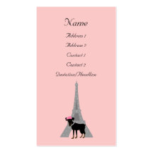 Pequeno chien à Paris do Le Modelo Cartões De Visita