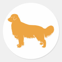 Perfil do clássico do golden retriever adesivo